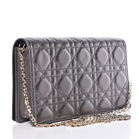 Lady Dior calfskin clutch 